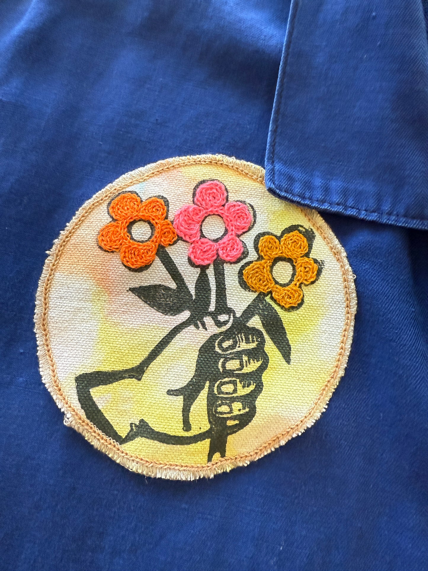 Vintage Chore Coat - Sunflowers