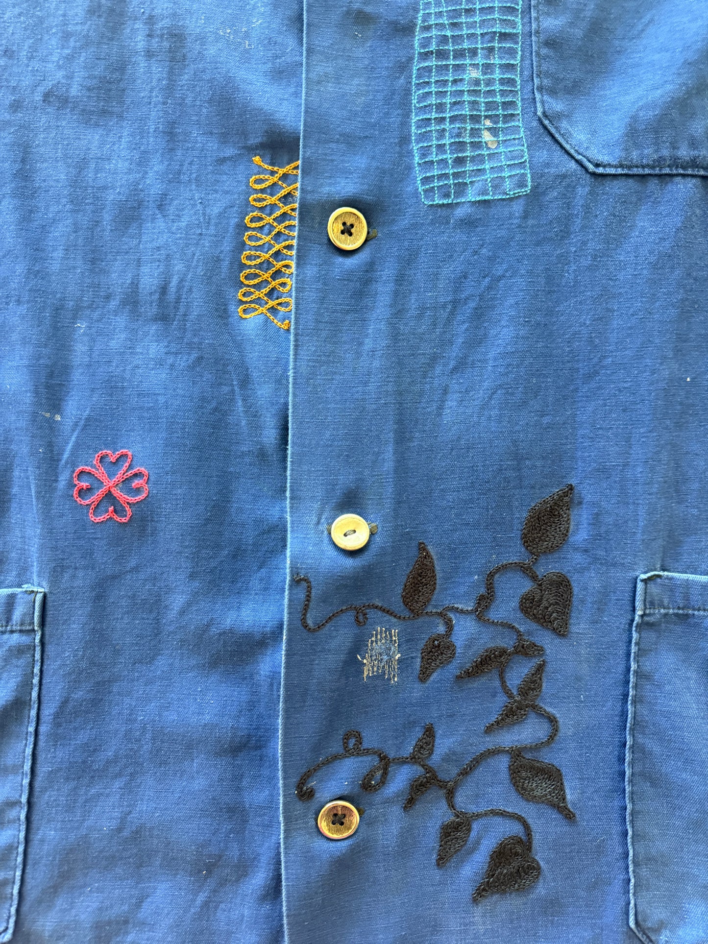 Vintage Chore Coat - Sunflowers