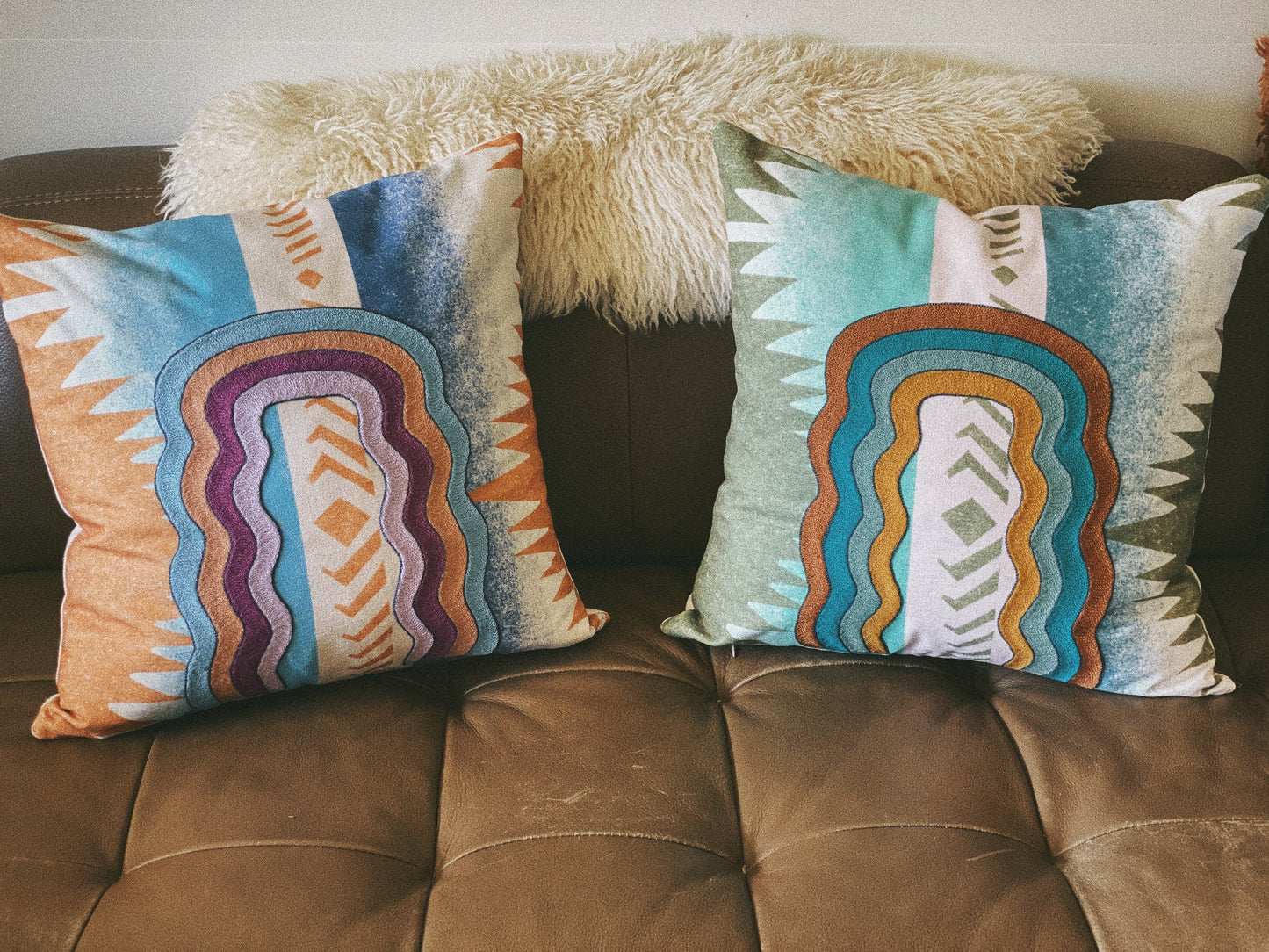 Wave Pillow Green