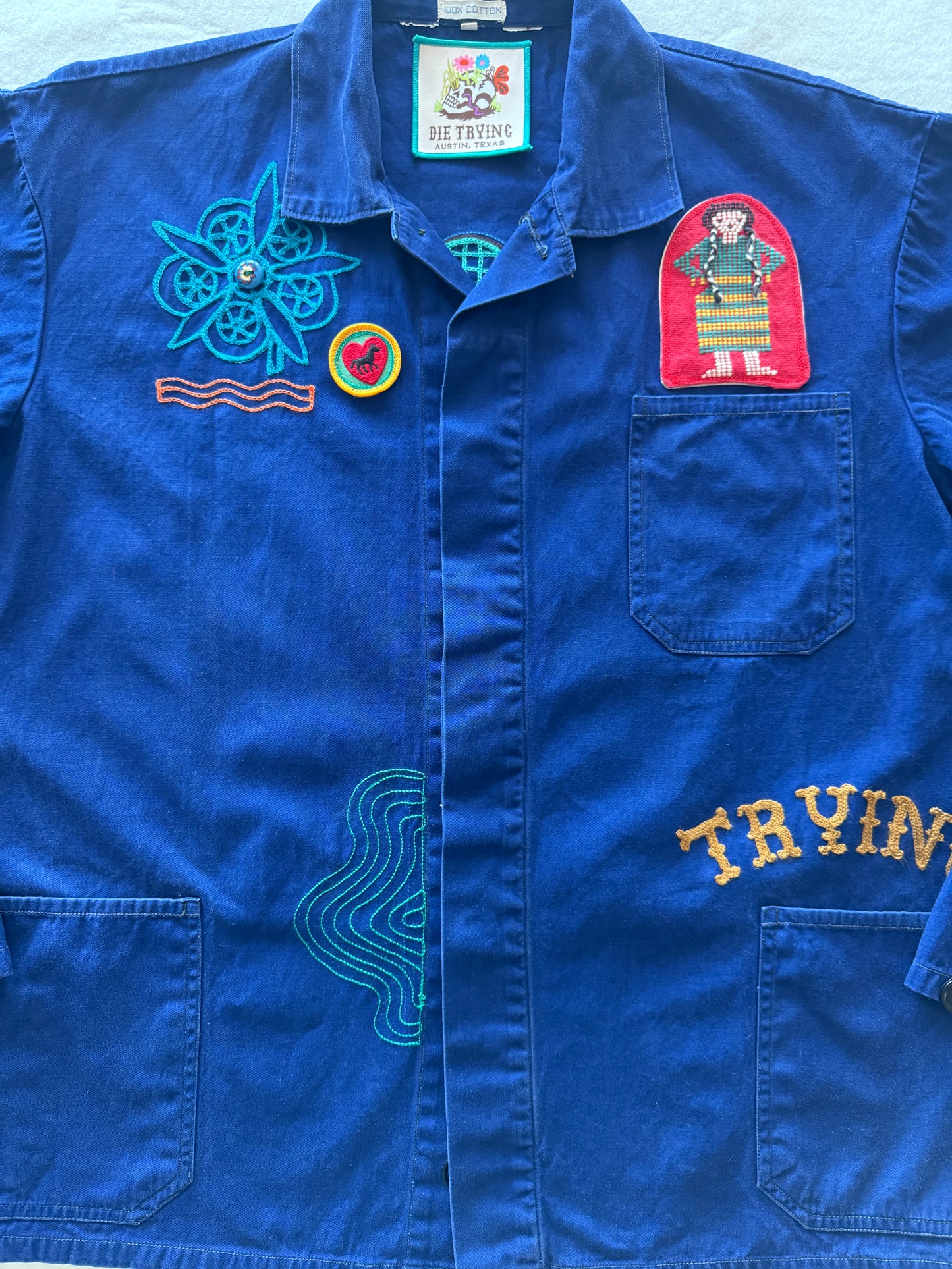Vintage Chore Coat - Mirror Owls