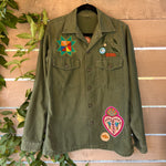 Vintage Military Shirt - Mirror Bloom