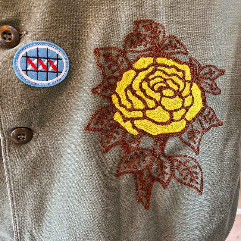 Vintage Military Shirt - Coyote Rose