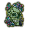 Butterflies Skull Backpatch - Green