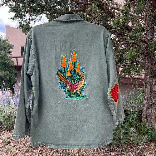 Vintage Military Shirt - Red Hot Poker