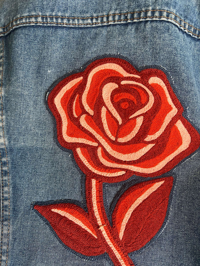 Vintage 70s Denim Jacket - Rusty Rose #2