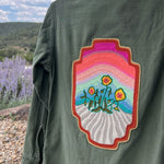 Vintage Military Shirt - Rock Rose Sunset