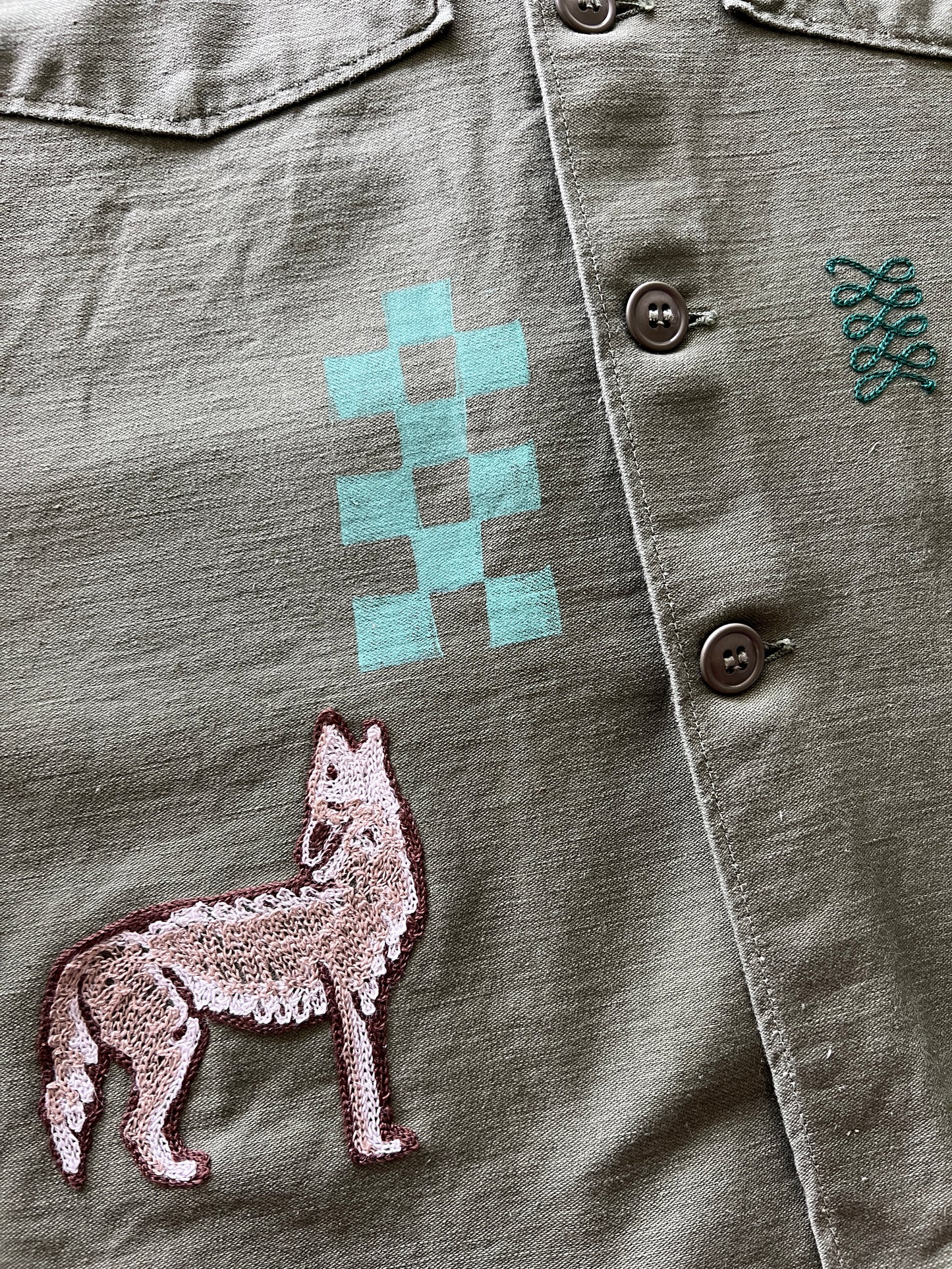 Vintage Military Shirt - Coyote Bloom