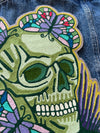 Butterflies Skull Backpatch - Green