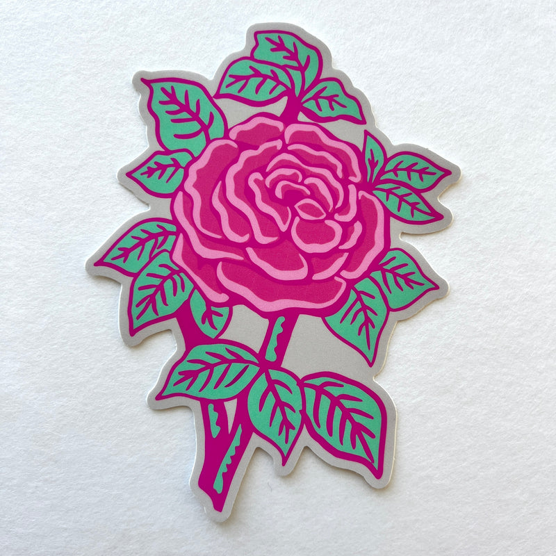 Neon Rose Sticker