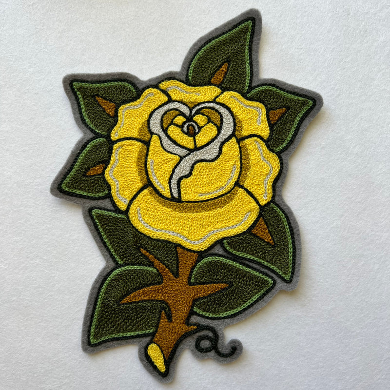 Rose Down Patch Patch Embroidery Patch Pressed Patch For - Temu