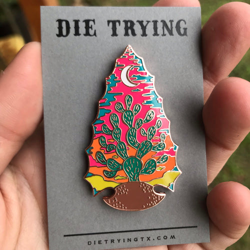 Sunset Cactus Enamel Pin