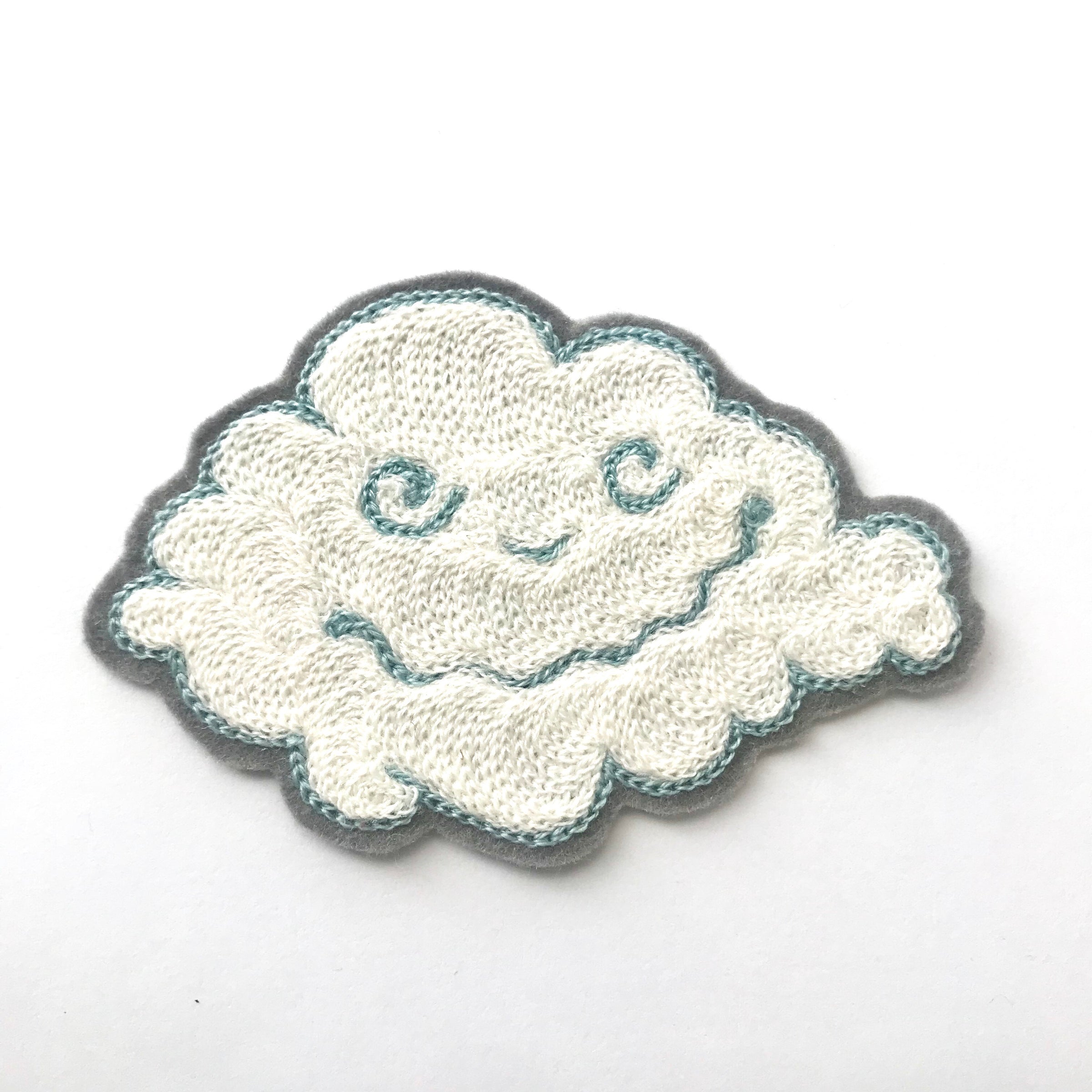 KALLORY Decor 6 Pcs Banner Decore Colored Stickers Cloud Embroidery Patches  Embroidery Appliques Bag Patch Cloud Iron on Patches Appliques for Clothes