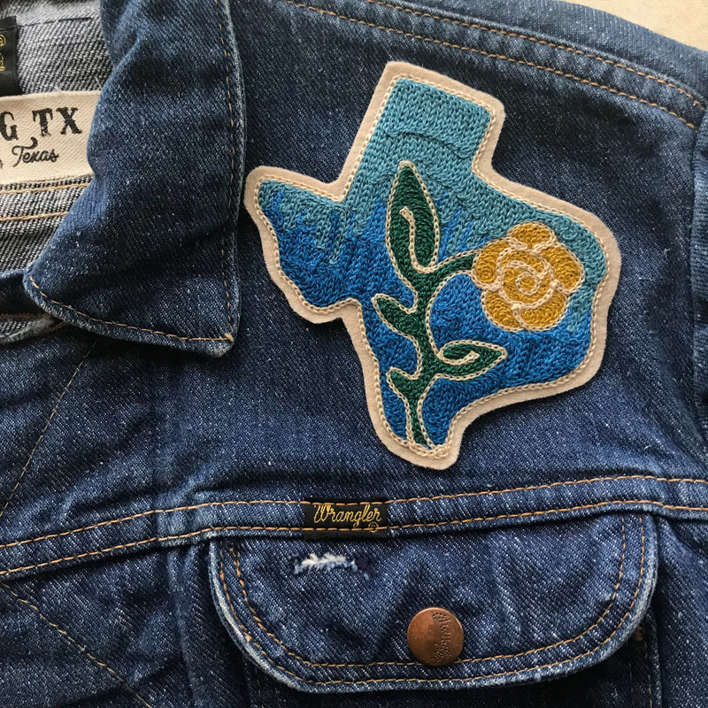 Yellow Rose of Texas Chainstitch Patch